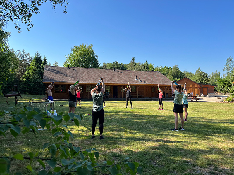 workout bij groepsaccommodatie melody ranch
